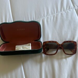Gucci Tortoiseshell Square Sunglasses